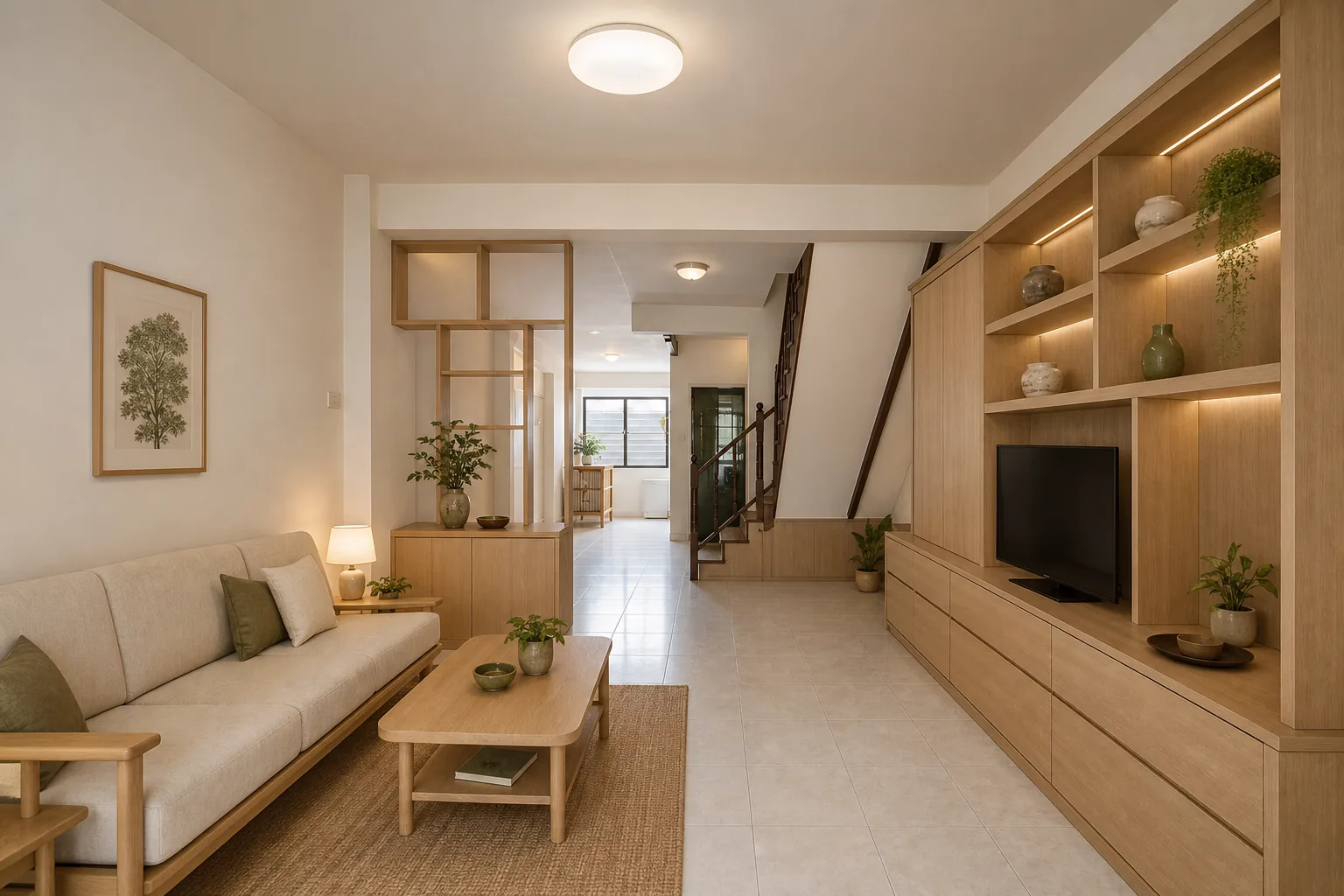 บ้านรีโนเวตสไตล์ Japandi ตัวอย่างงานออกแบบตกแต่งภายใน